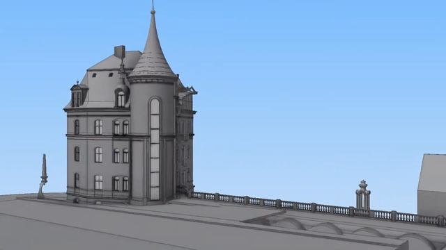 3D Modell, Umbaukonzept für das Wohn- und Geschäftshaus von Victor Dietel in Greiz, Germany смотреть онлайн