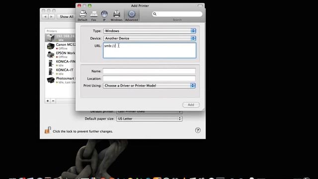 How To Add a Windows Print Server Printer To a Mac смотреть онлайн