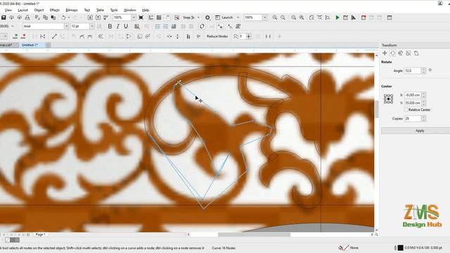 2D Door Design | Celling Design | CorelDraw Tutorial | Jaali Design # ZMS DESIGN HUB смотреть онлайн