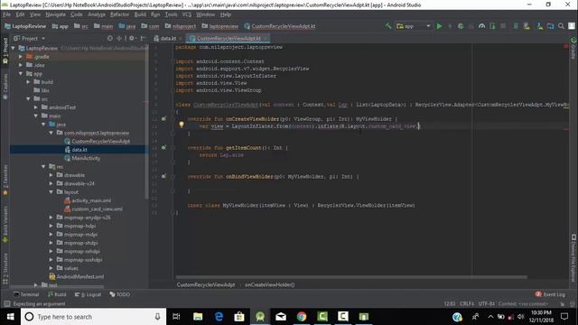 Recycler View in Android Kotlin смотреть онлайн