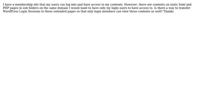Wordpress: Transfer WordPress Login Session to an Extended Webpage on the Same Domain смотреть онлайн