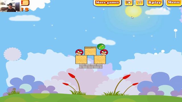 Angry Birds Pigs Out - CUT THE ROPE TO FORCE DOWN THE SQUARE AND TRIANGLE PIGGIES! смотреть онлайн