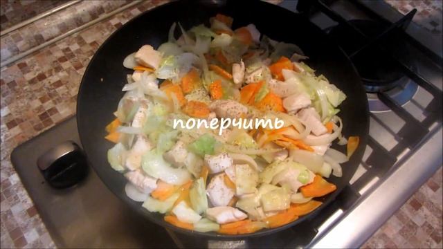 Жареная лапшав соусе. смотреть онлайн