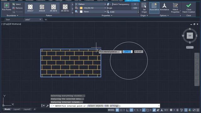 How to use Hatch Command in AutoCAD 2020 смотреть онлайн