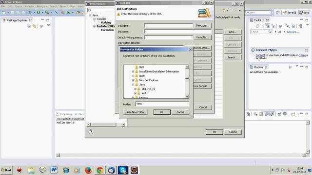 JRE SETUP IN ECLIPSE смотреть онлайн