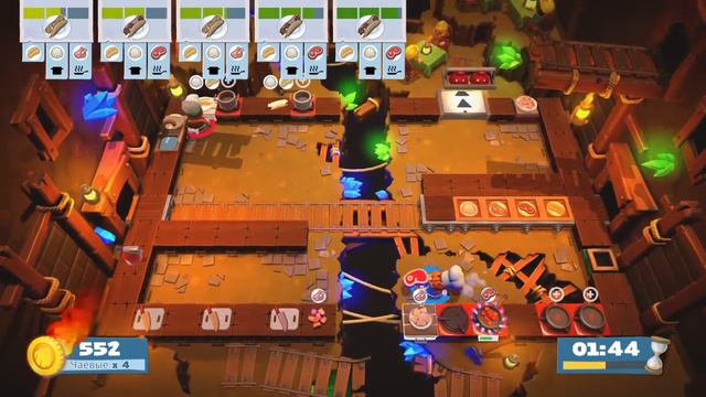 Overcooked 2 | Level 2 - 5 | 2 players | 4 stars смотреть онлайн