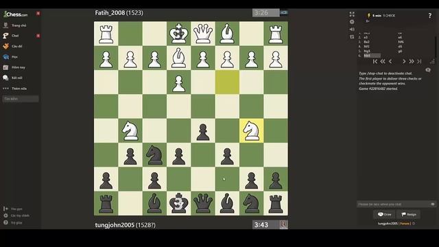 Biến Thể Cờ Vua - 3 Check || TungJohn Playing Chess смотреть онлайн