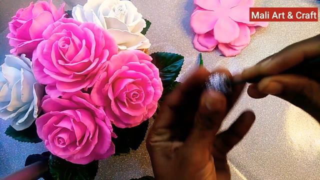 How to Make Foam Rose Flower | Handmade Foam Flower DIY Flower смотреть онлайн