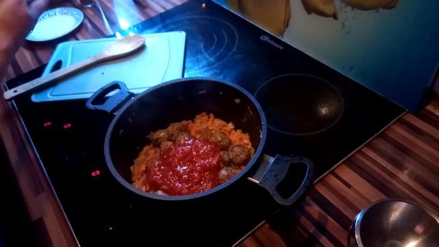 Суп "жареный" с фрикадельками))) Моя фантазия))) смотреть онлайн