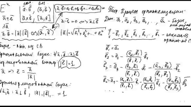 Ортогональное (Евклидово) векторное пространство смотреть онлайн