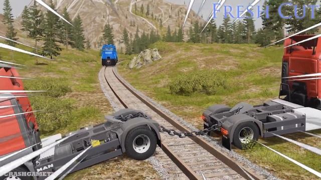 The best Train Accidents #4 - BeamNG DRIVE (crazy train experiments) смотреть онлайн