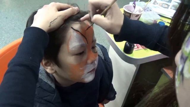 FACE PAINT. for kids tiger краска. для лица рисуем .Тигренок YouTube Channel Juniorbeka#10 flowe смотреть онлайн