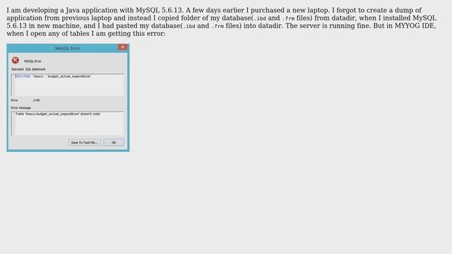 Databases: How to recover .ibd and .frm files in MySQL? смотреть онлайн