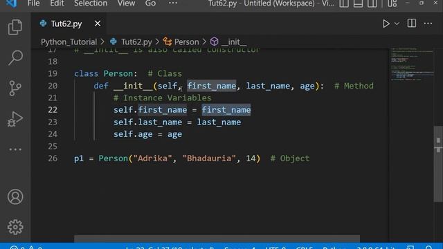 Python Tutorial #tutorial 62|| OOPs in Python смотреть онлайн