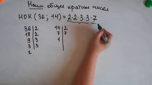 Наименьшее общее кратное чисел НОК