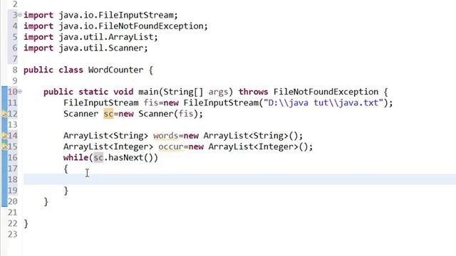 Count Numbers of Occurence of Words in file in java смотреть онлайн