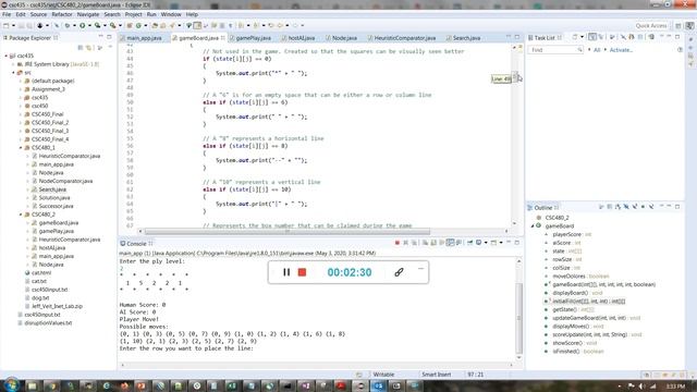 CSC 480 Assignment 2 Dots and Boxes смотреть онлайн