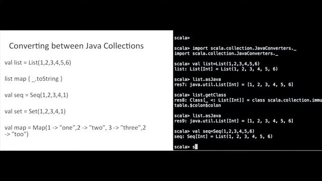 scala tutorial conversions between scala and java collections смотреть онлайн