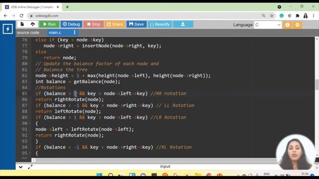 AVL Tree implementation using C | AVL Tree Code | rotations in AVL Tree | LL RR LR RL rotation смотреть онлайн