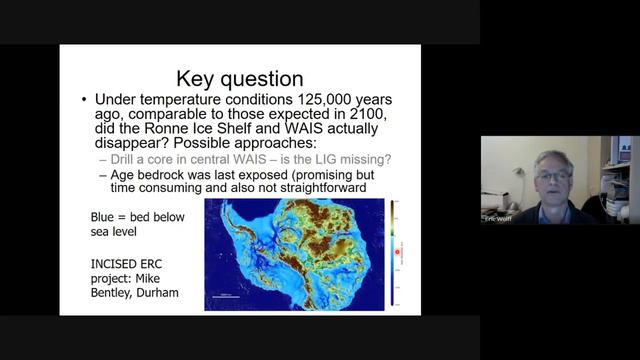 Ice cores and interglacials | Professor Eric Wolff FRS | 13 October 2020 смотреть онлайн