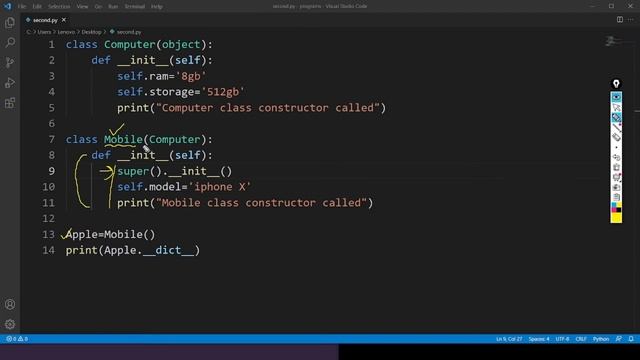 Super Function in Python | Object Oriented Programming in Python смотреть онлайн