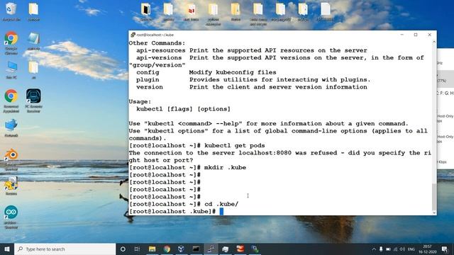 Kubectl configured for RHEL8 from minikube k8s cluster running locally смотреть онлайн