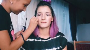 Моя сестра делает мне макияж. Макияж феи. Будущий визажист. Волшебный макияж. Шок.