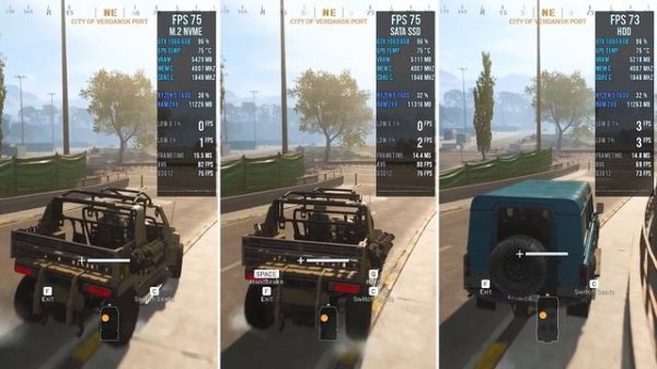 Warzone M.2 NVMe vs SATA SSD vs HDD Game Loading Time and FPS Benchmarks