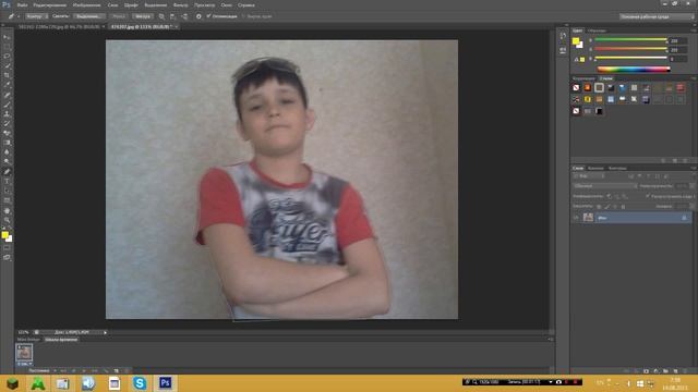 Урок по фотошопу - как перенести фотографию на другую фотографию. смотреть онлайн