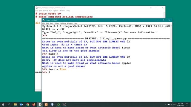 Python logical operators смотреть онлайн