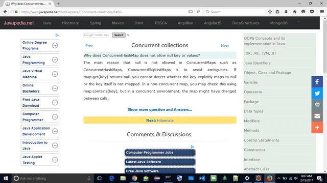 Why does ConcurrentHashMap does not allow null key or values?
| javapedia.net смотреть онлайн