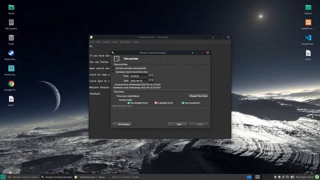 Manjaro Linux display wrong time. смотреть онлайн