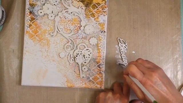Beautiful: mixed media canvas tutorial смотреть онлайн