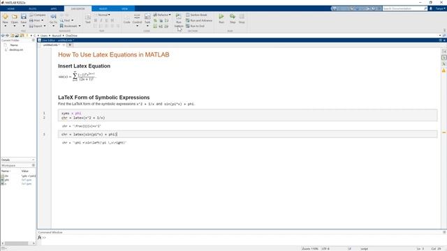 How To Use LaTeX Equations in MATLAB смотреть онлайн