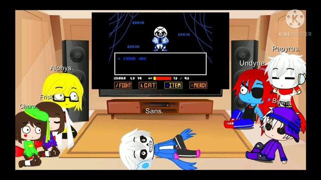 Undertale react to Error404 fight phase 1(+ My Bsans) смотреть онлайн