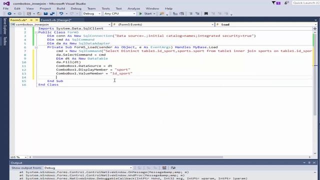 VB.net: Use ComboBox to Filter data from two tables sql database in datagridview using inner join смотреть онлайн