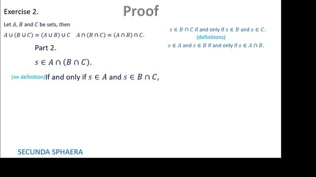 Exercises with union, intersection and equality of sets смотреть онлайн