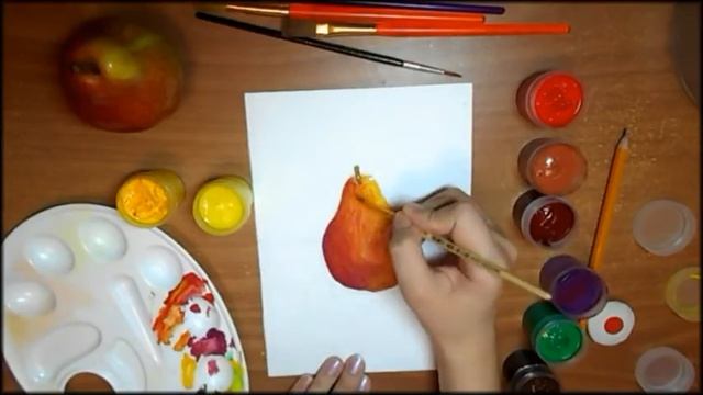 Рисуем вместе "Как нарисовать грушу" Drawing together " How to draw a pear " смотреть онлайн