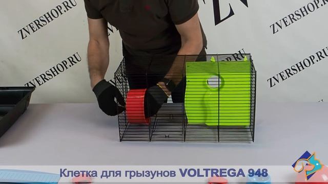 Клетка Voltrega для грызунов (948) черная смотреть онлайн