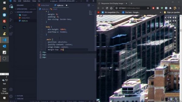 How to create Responsive Image Gallery Layout using CSS display Grid | HTML and CSS Tutorial