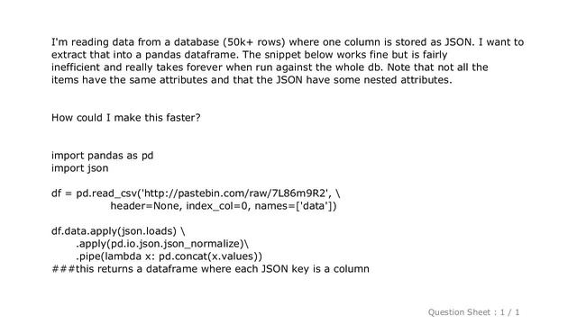 Pandas : Fast convert JSON column into Pandas dataframe смотреть онлайн