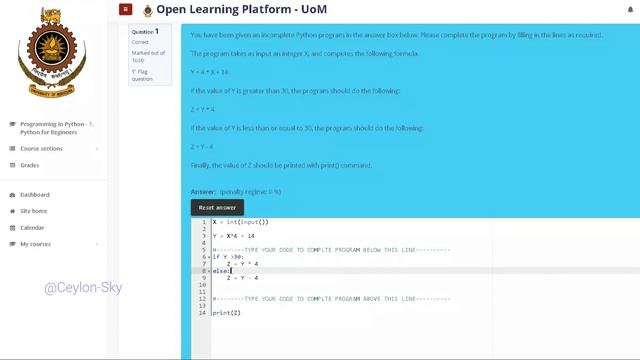 3 4 Conditional Execution - Answer смотреть онлайн