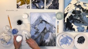 ФАКТУРНАЯ ЖИВОПИСЬ / Рисуем картину АКРИЛОМ и ТЕКСТУРНОЙ ПАСТОЙ / ГОРЫ
