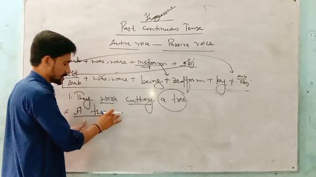 Past continuous Tense Active Voice into passive Voice смотреть онлайн