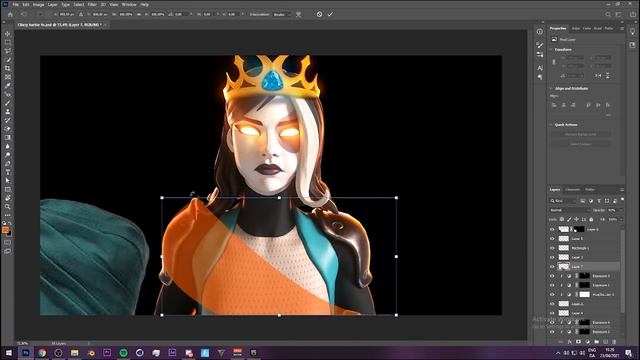 How i made *Fire queen* (Photoshop/Blender Speed art) смотреть онлайн