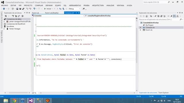 Consulta entre dos Fechas Visual Studio - SQLSERVER смотреть онлайн