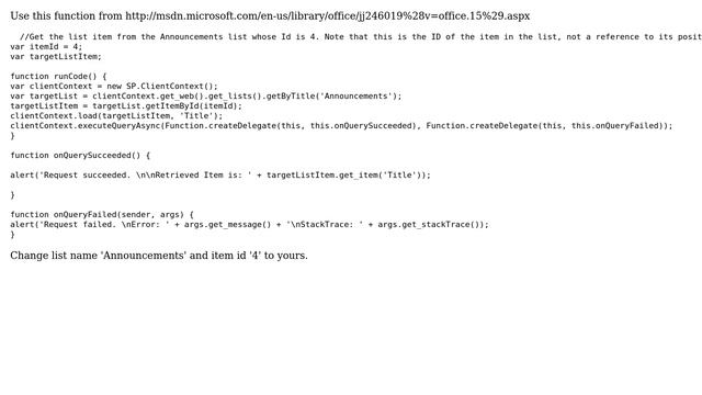 Sharepoint: SP2013: Get item by id from javascript function? (3 Solutions!!) смотреть онлайн