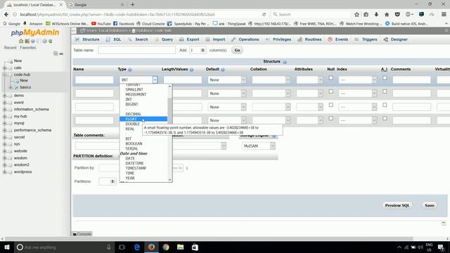 phpmyadmin #104 different data types in phpmyadmin смотреть онлайн