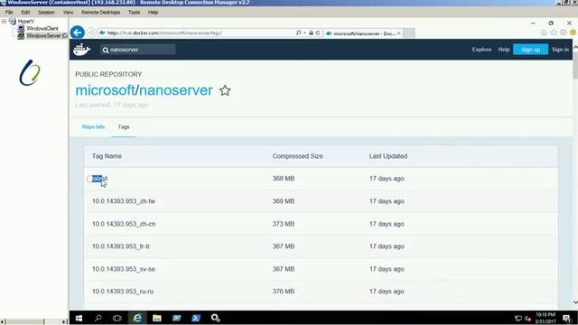 Pull Docker Container Images on Windows 2016 смотреть онлайн