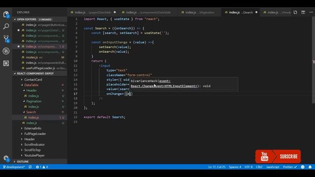 Building a data table in ReactJS with pagination, search and sorting | Part 2 of 3 - Search смотреть онлайн